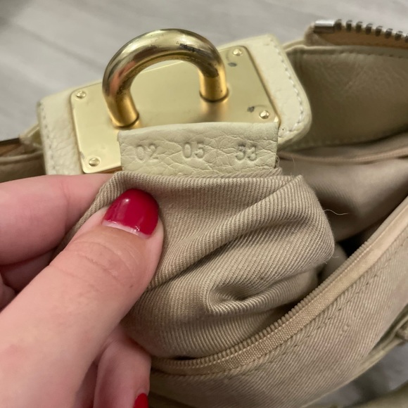 Cream Chloe handbag with gold color hardware AS IS - Picture 3 of 12